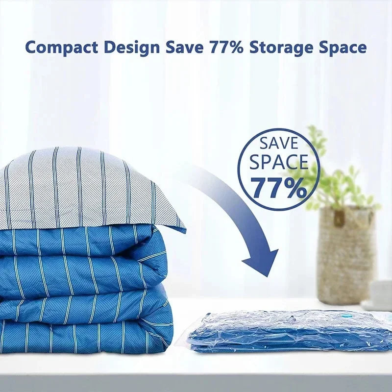 1-10pcs Thickened Vacuum Compression Bag,Transparent Quilt Vacuum Bags, Storage Bags, Household Clothing Storage and Sorting Bag