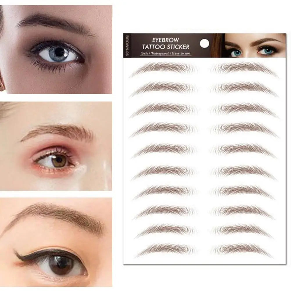 6D Hair Like Eyebrows Stickers Makeup Waterproof Eyebrow Eyebrow Long Natural Hair-liked Authentic Eyebrow Tattoo Sticker