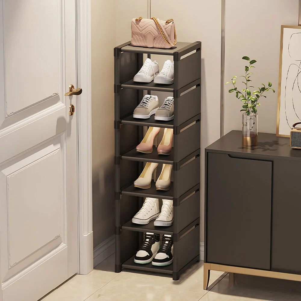 6/7/8-layer stackable shoe rack multi-layer freestanding DIY shoe rack space-saving adjustable assembly shoe rack