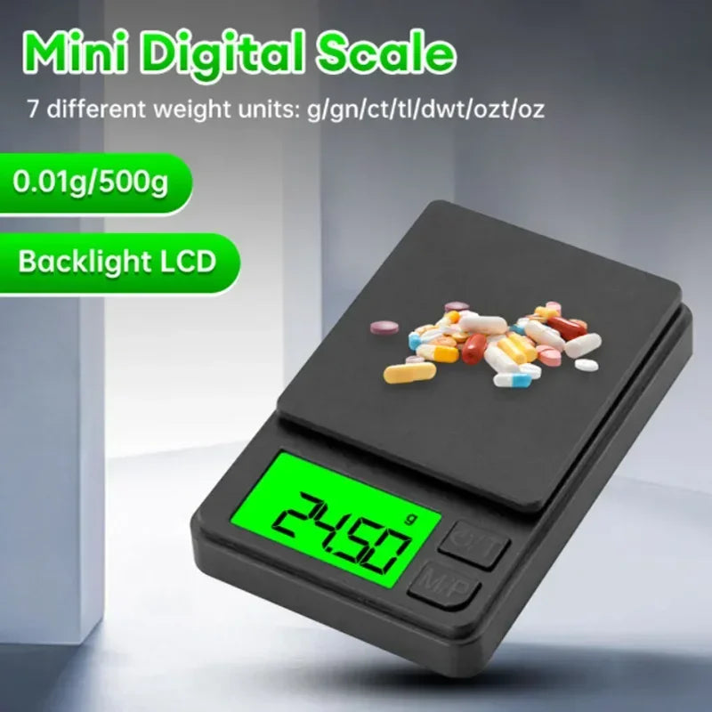 For Digital Weighing, Food and Jewelry, Kitchen Scale, High-precision Small Electronic Scale Precision Scale with Backlit LCD