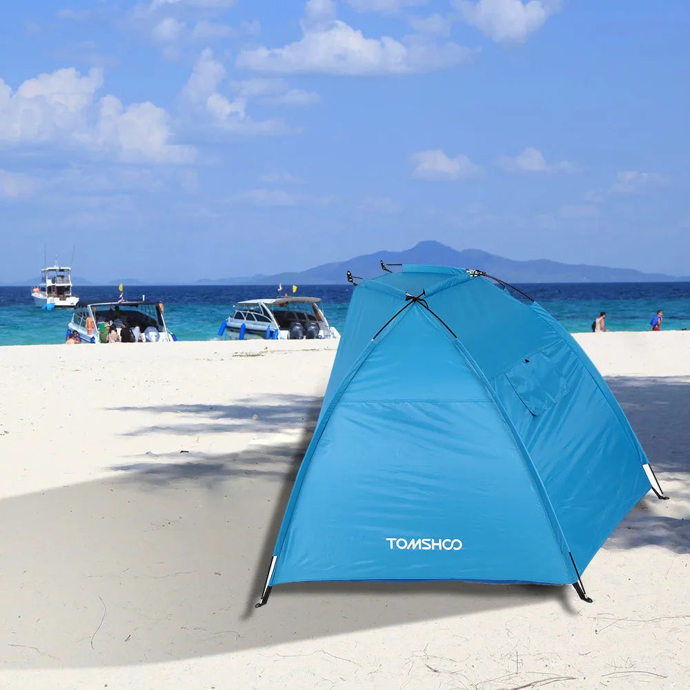 TOMSHOO Camping Tent Outdoor Sports Sunshade Tent Oxford Fabric Lightweight Tent for Fishing Picnic Beach Park