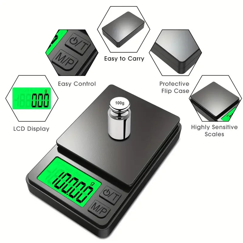 For Digital Weighing, Food and Jewelry, Kitchen Scale, High-precision Small Electronic Scale Precision Scale with Backlit LCD