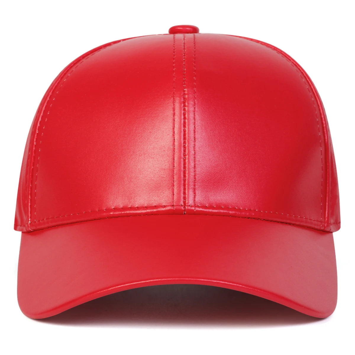 Unisex Light Panel Solid Color PU Leather Baseball Caps Spring Autumn Outdoor Adjustable Casual Hats Dad Hat Sunscreen Hat
