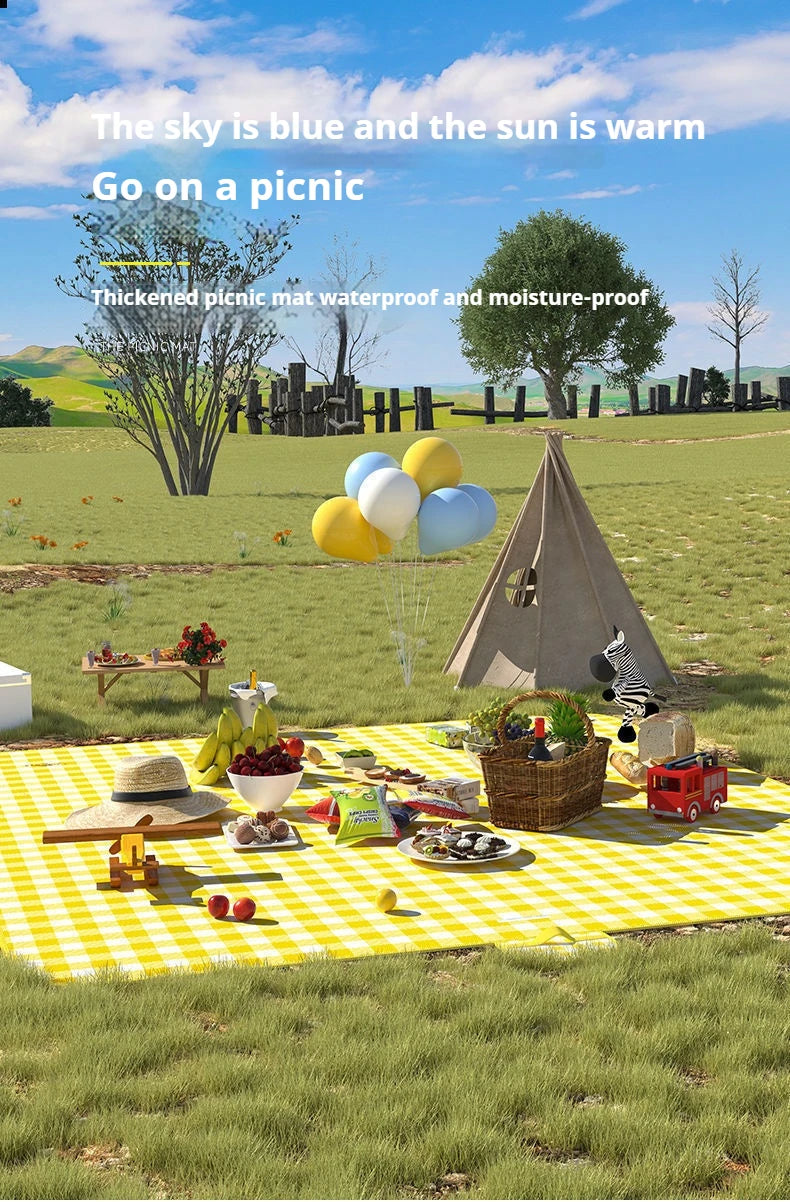 Thick Waterproof Picnic Mat Moisture Proof Ground Blanket for Outdoor Camping Hiking Beach Grass Activities