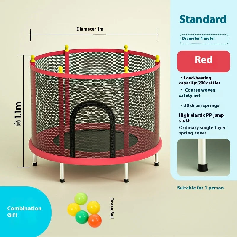 Children's Indoor Trampoline Home Use Jumping Bed 3-10 Years Old Household Trampoline Fun Fitness Exercise for Kids
