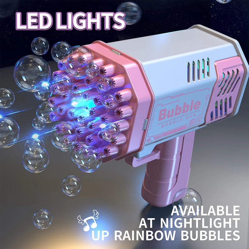 40 hole handheld fully automatic space light bubble machine electric children's toys without battery without  bubble water