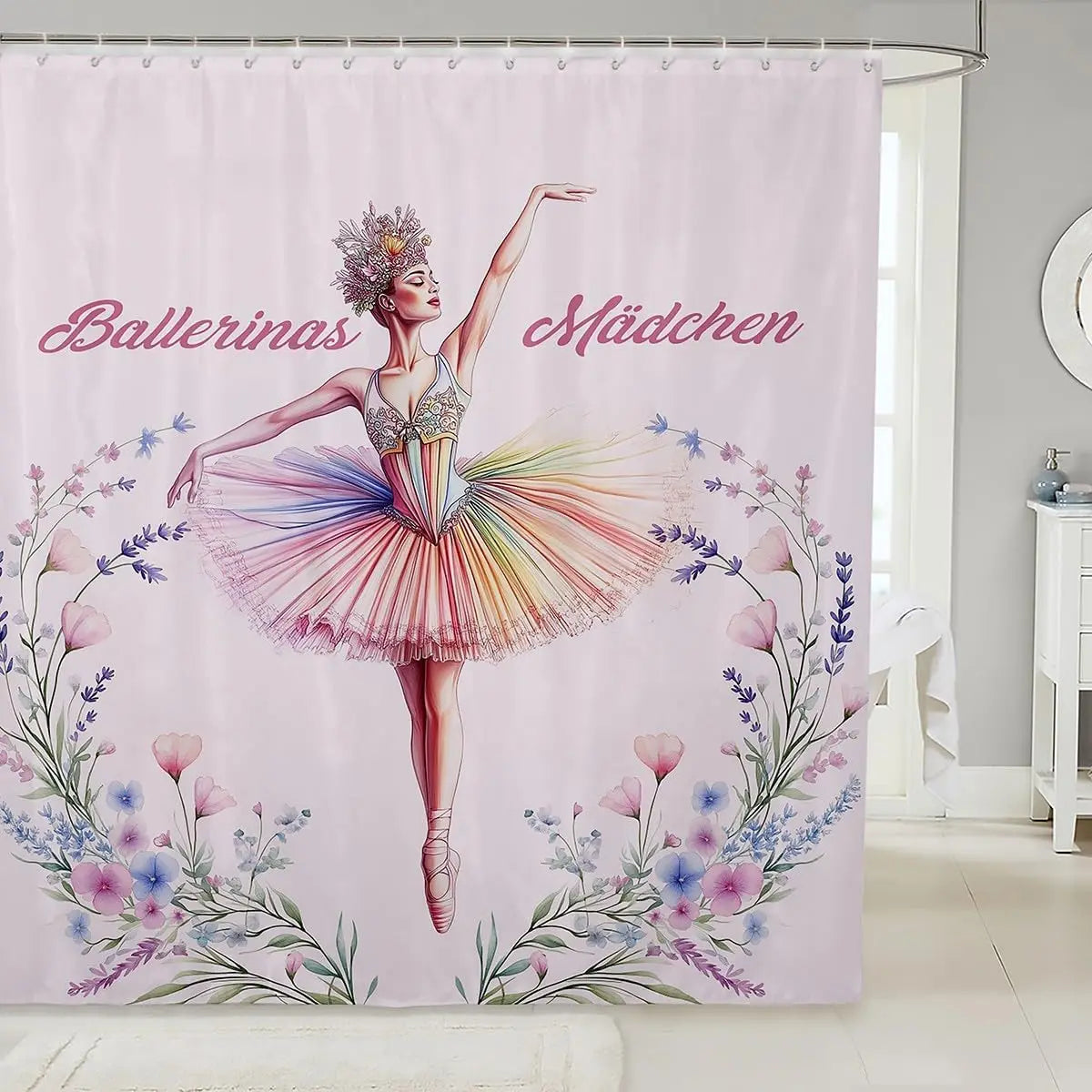 Dachshund Shower Curtain Kids Cute pet Dog Bathroom Shower Liner for Teens Puppy Bath Curtain Waterproof Waterproof Polyester