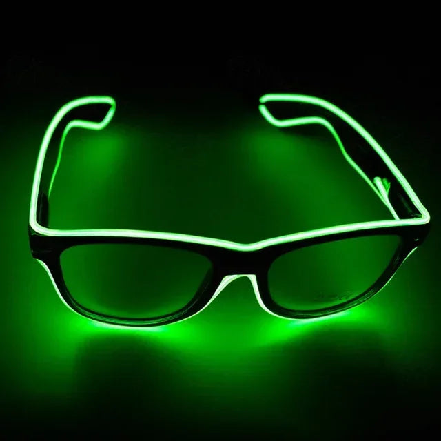 New Cool Flashing Glasses EL Wire LED Glasses Glowing Party Supplies Lighting Gift Bright Light Festival Party Glow Sunglasses