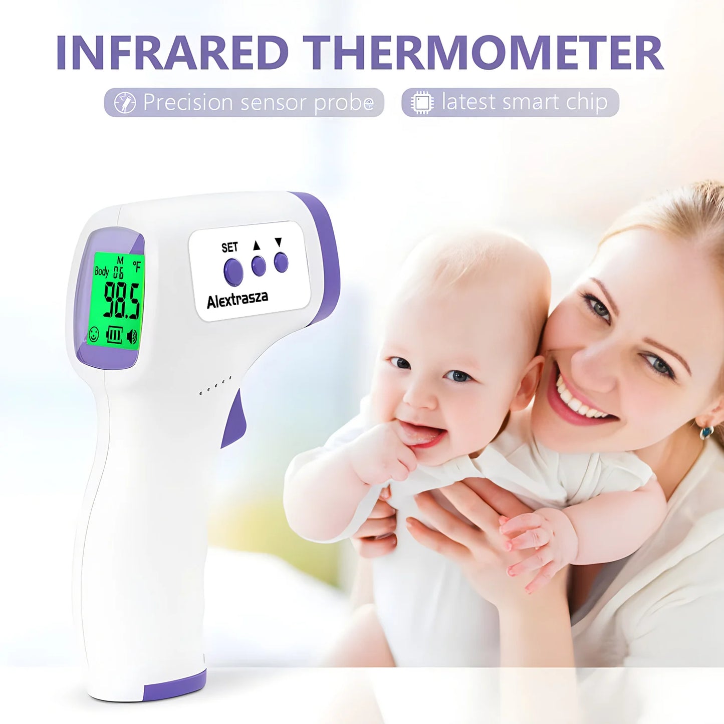 Forehead Digital Thermometer Non Contact Infrared Medical Thermometer Body Temperature Fever Measure Tool For Baby Adults