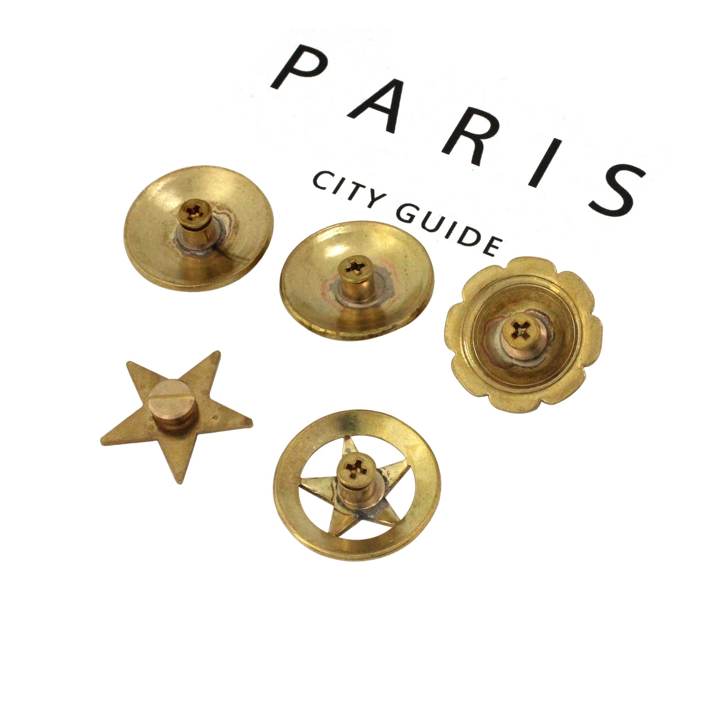 1pcs Brass Screwback Conchos Rivets Flower Star Decorative Buttons for Leather Craft Wallet Bag Saddle Belt Decor