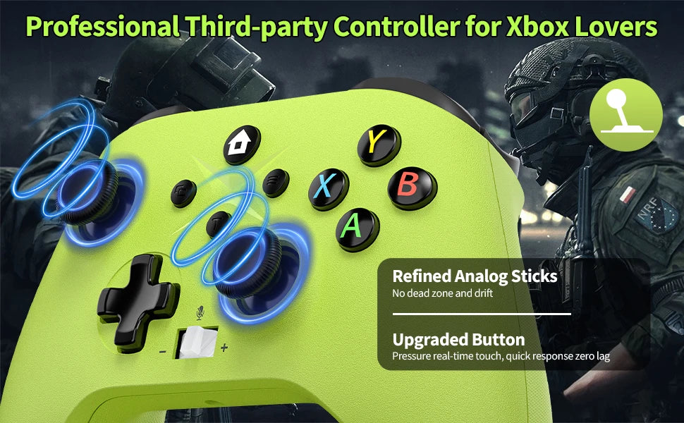 2.4G Wireless Gamepad For Xbox One Series X/S/PC/IOS//Steam 6 Axis Gyro Turbo Function Game Consoles XBOX Controller Joystick