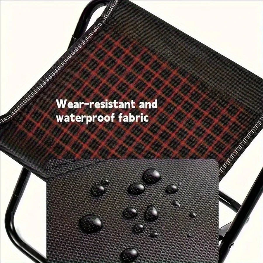 1pc Foldable Camping Stool Available In Both Large And Small Sizes, Suitable For Portable Use In Picnics, Beaches, And Gardens,