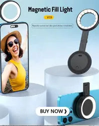 Magnetic Mini LED Ring Light Selfie Light For iphone 16 Pro/16 Pro Max/15 Pro/15 Pro Max/14 Pro /13 Pro Max For Streaming TikTok