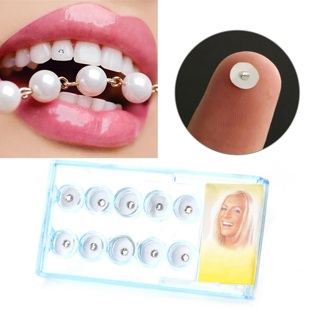 10pcs Dental Oral Teeth Diamond Tooth Gems Crystal Ornaments Jewelry UK
