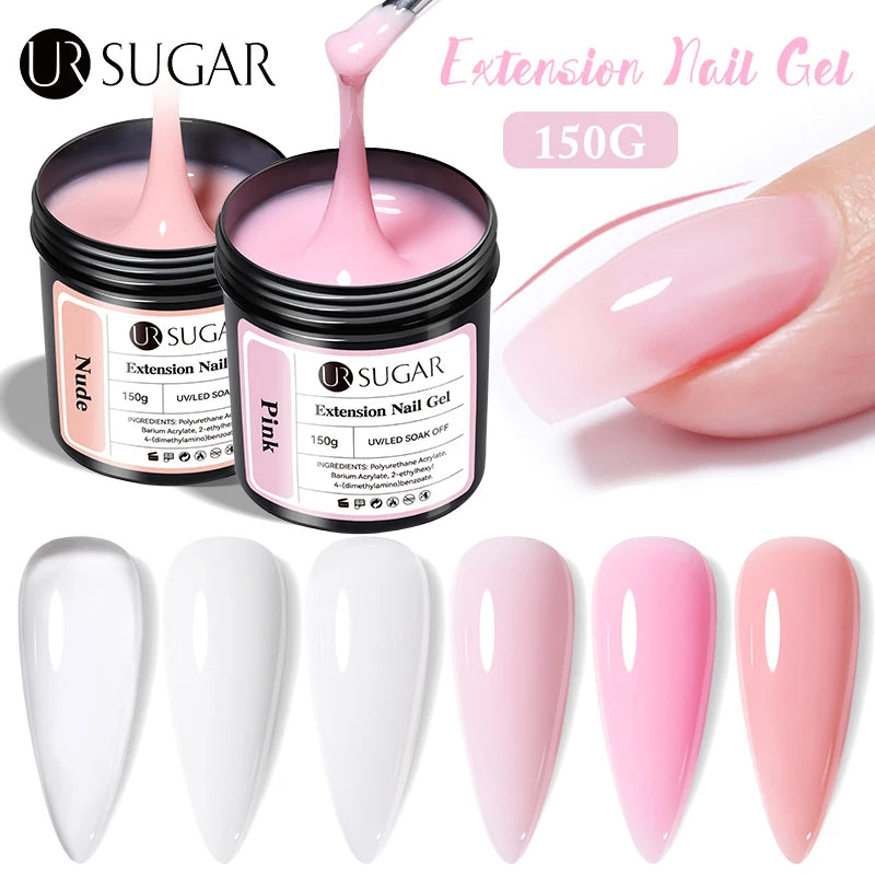 UR SUGAR 150g Extension Jelly Nude Pink Rose Red Quick Extension Gel Nail Polish Nail Extension UV LED Manicure Soak Off