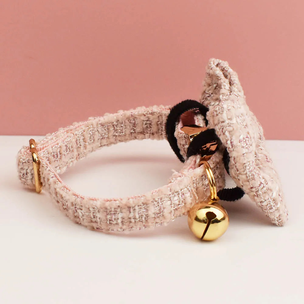 Personalized Metal Hardware Cat Collar And Leash Set with Bell Engraving ID Tag for Kittens Pet Accessories