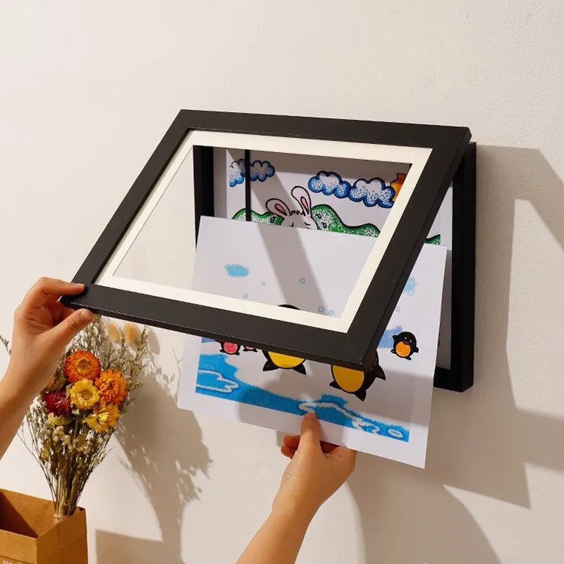 Children Art Frames Magnetic Front Open Changeable Kids Frametory for Poster Photo Drawing Paintings Pictures Display Home Decor