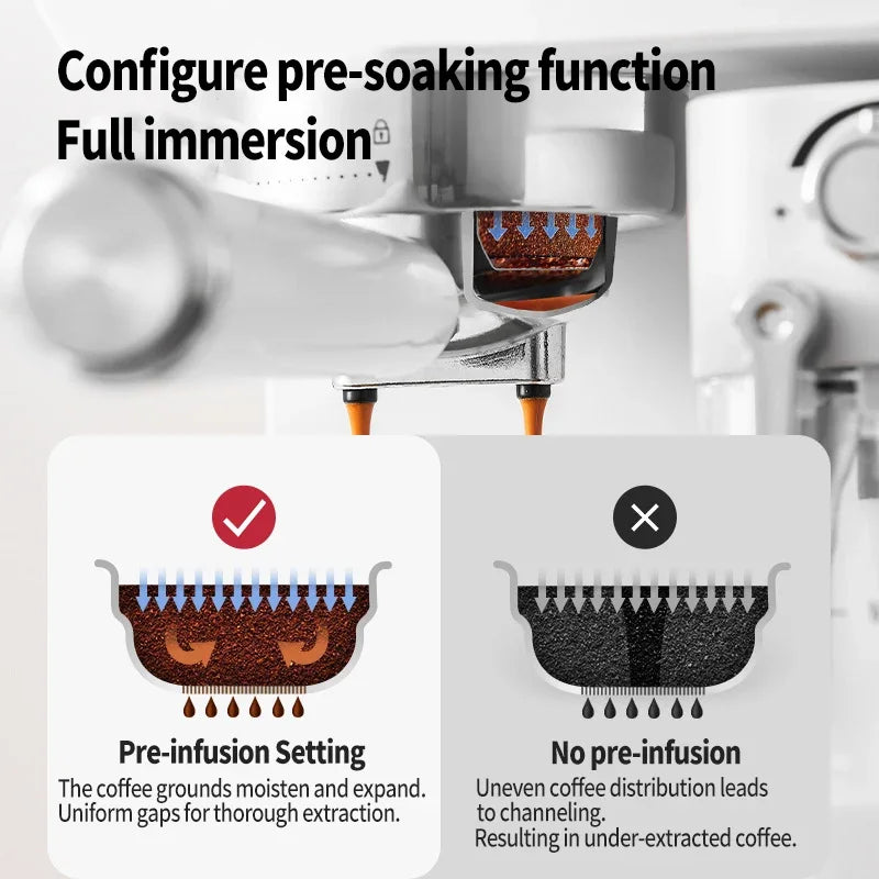 Multifunctional fancy coffee machine,Automatic milk frothing and cleaning functions,Cold/Hot Extraction ,Intelligent color scree