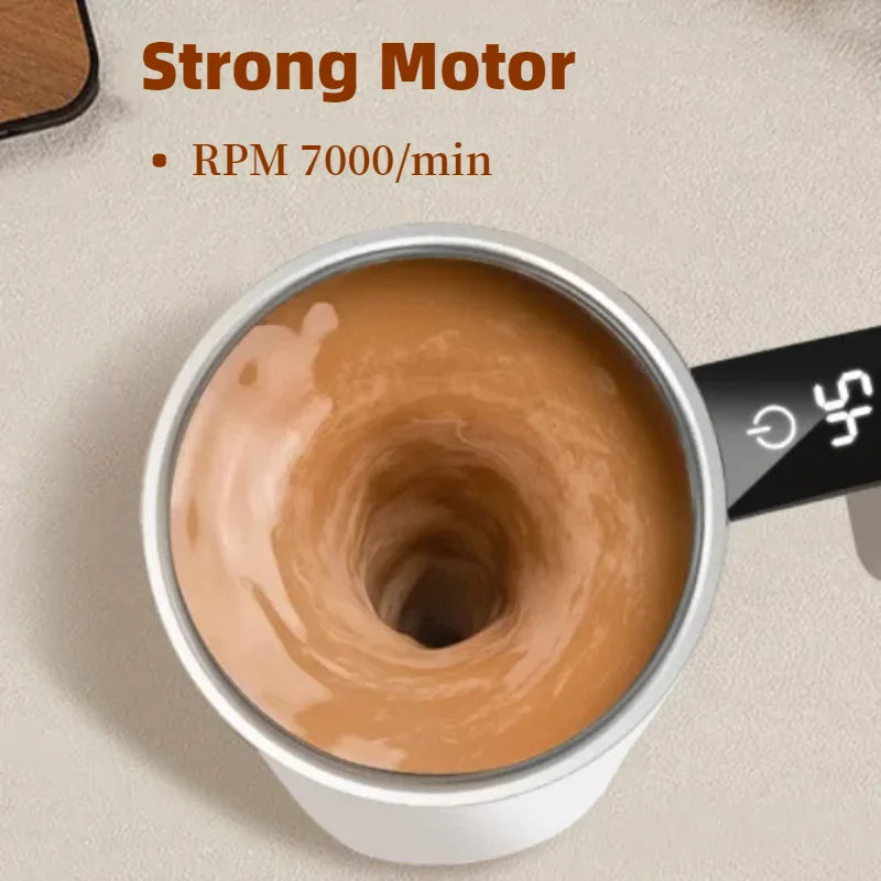 Mini Electric Coffee Self Mixing Mug Waterproof Food Safe Coffee Mug USB Rechargeable Automatic Magnetic Cup For Tea 380ML