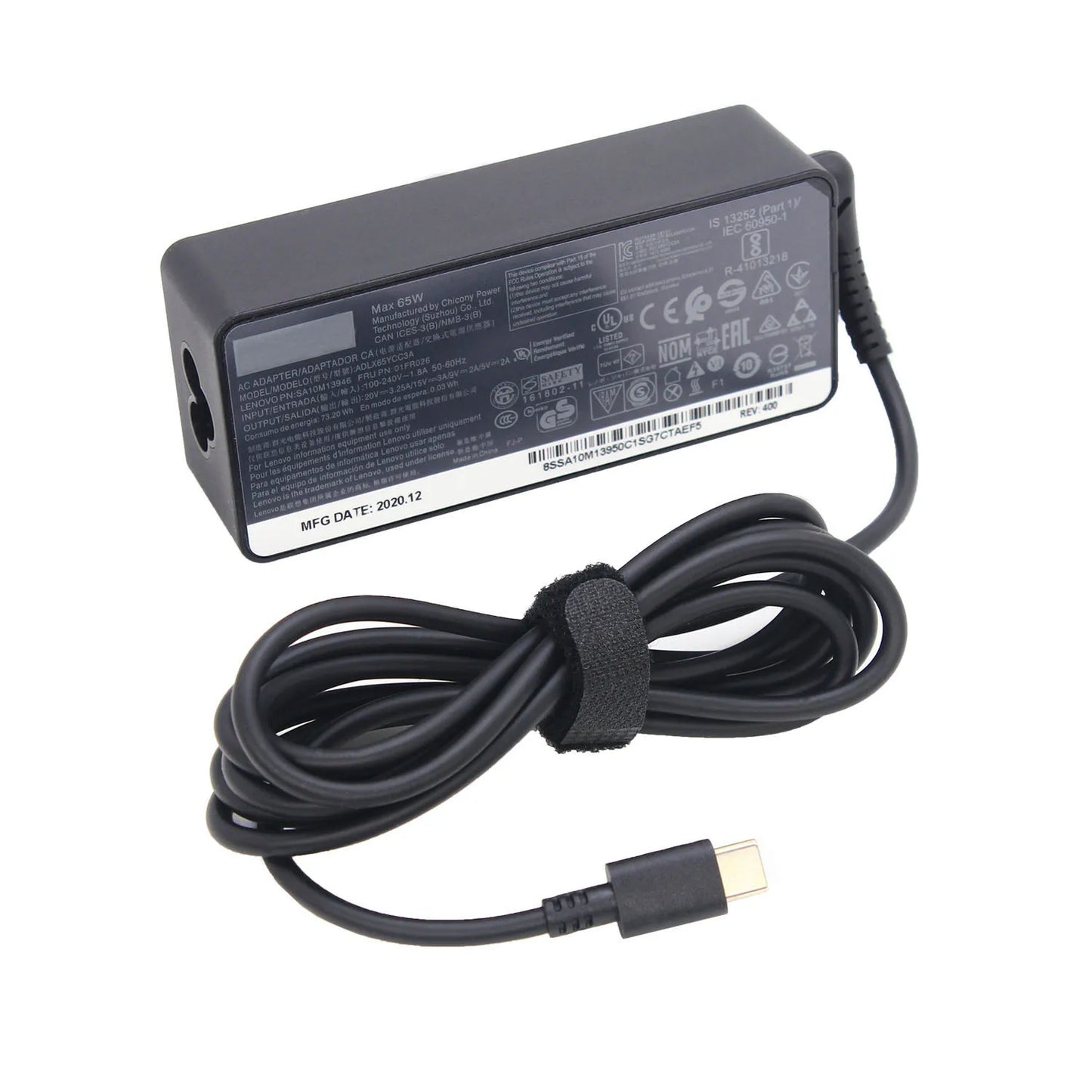 20V 3.25A 65W USB Type-C AC Laptop Power Adapter Charger For Lenovo Thinkpad X1 Carbon Yoga X270 X280 T580 P51 P52s E480 E470 S2