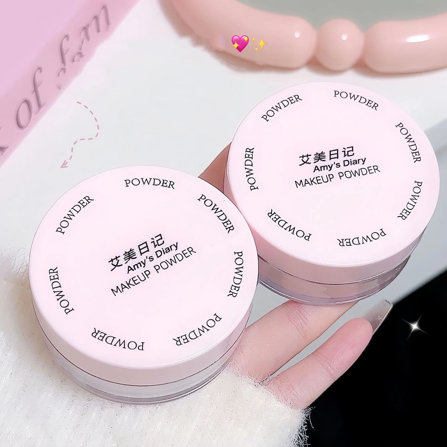 Air Setting Loose Powder Transparent White Long Lasting Matte Finish Makeup Oil Control Coverage Face Powder Cosmetics With Puff