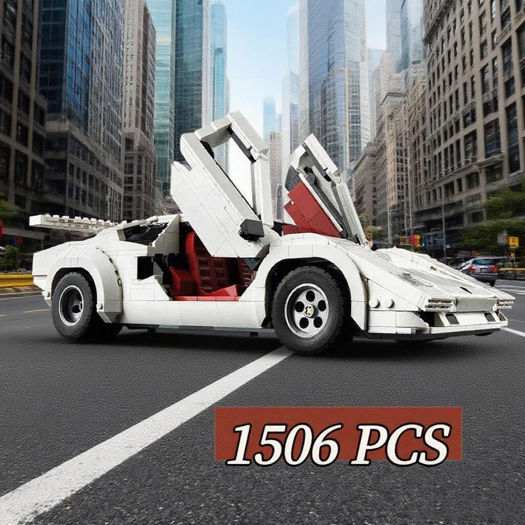 Spot 1506 piecesof Countach 5000 building blocks super racing model classic collection toys Christmas boys birthday gifts 10337
