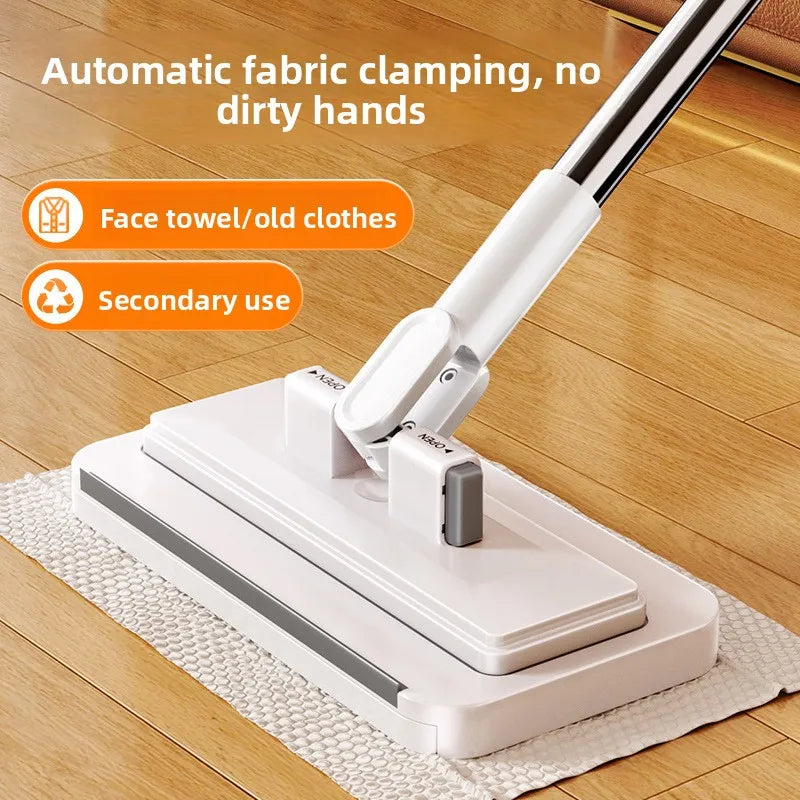Flat Mop Face Towel Household Non Hand Wash Multi Function Lazy Person Household Mop Cloth One Button Disassembly Mop Automatic