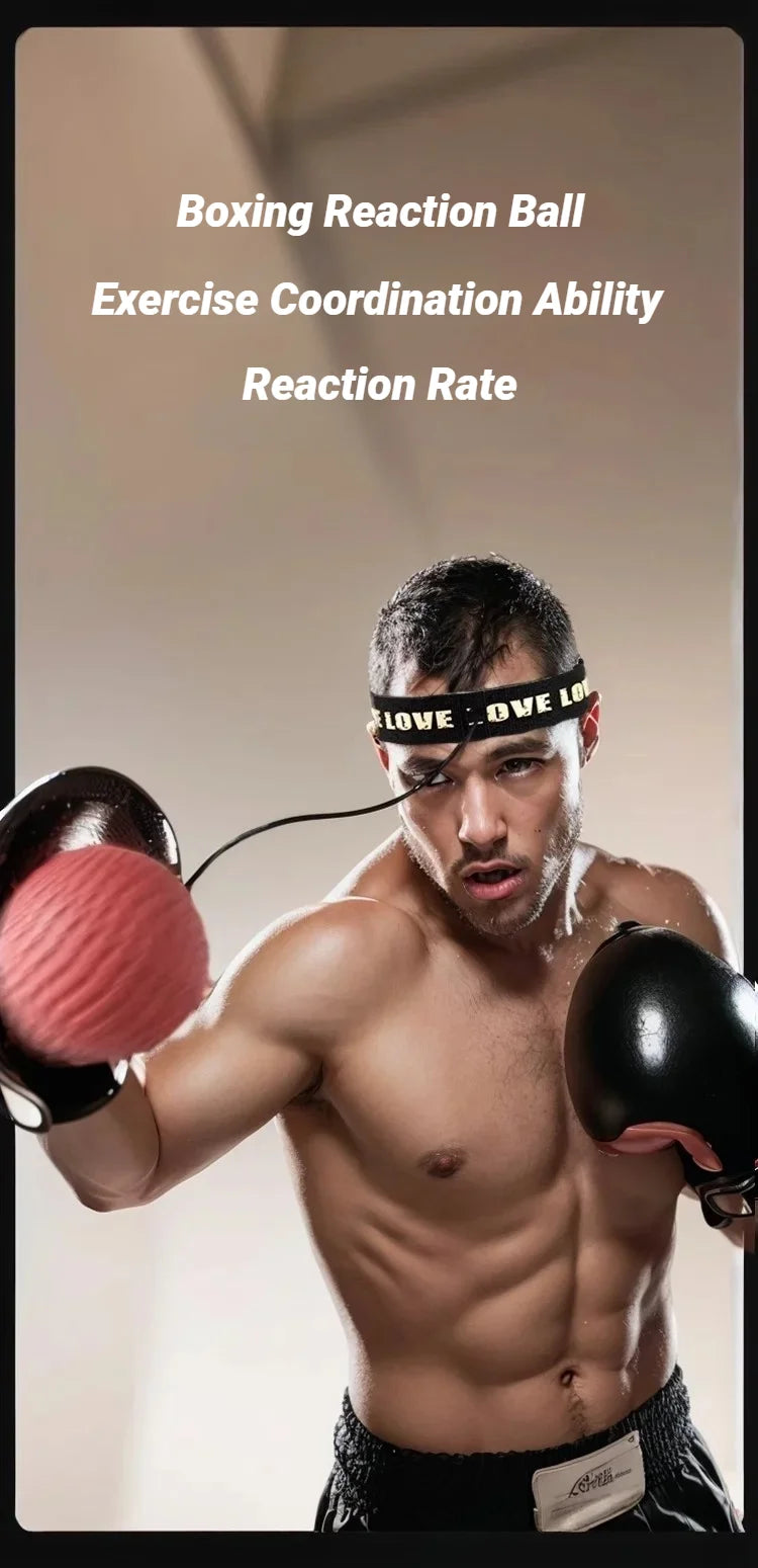 1Pcs MMA Boxing Speed Ball Head-Mounted Pu Punch Sanda Training Hand Eye Reaction Home Sandbag Fitness Equipment Gym Muay Thai