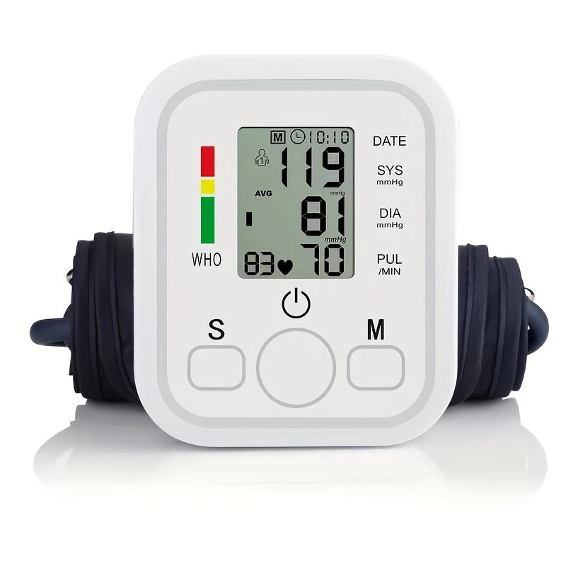 Digital Arm Blood Pressure Meter Cuff Medical Automatic Pressure Tonometer Tensiometer Heart Rate Pulse Meter BP Monitor Healthy