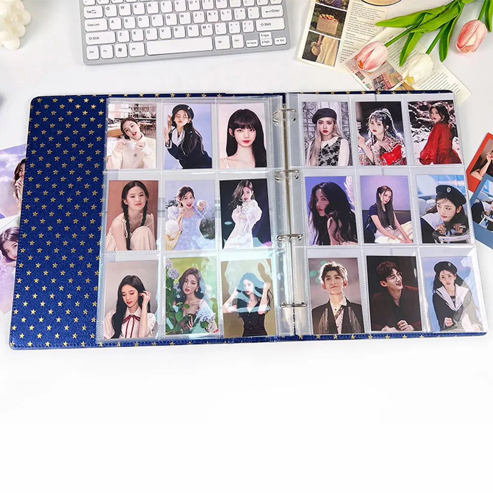 A4 Clear 10 Pcs Photo Album Refill Pages File Protector 4/11 Holes 6×4 8×10 4/11 Ring Binder Photocards Postcard Card Notebook