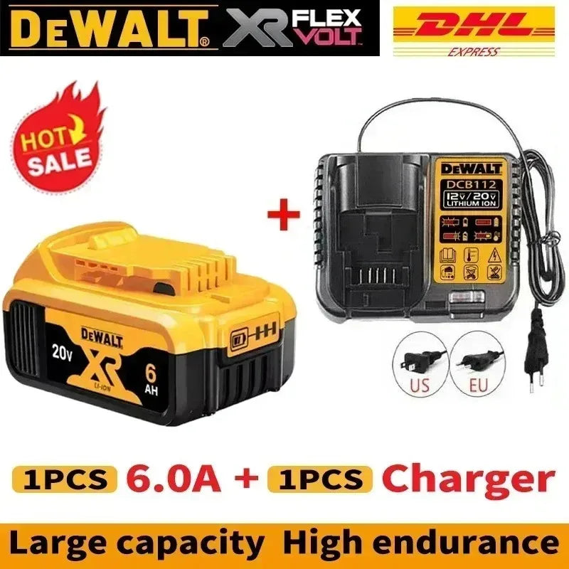 DeWALT Original Battery 20V/60V 6Ah 9Ah MAX FlexVolt for DCB606 DCB205 DCB206 DCB209 DCB182 Power Tool