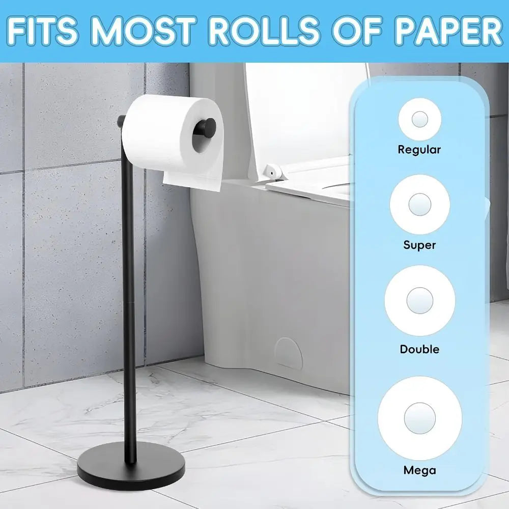 Universal Stainless Steel Toilet Paper Stand Free Standing Toilet Paper Holder Modern Design Roll Paper Storage Rack Tissue Rack