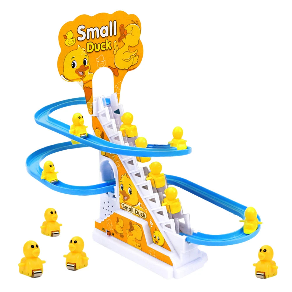 Duck Stair Climbing Toy Assembly Design Electric Duck Stair Toy Exercise Hands On Skills Small Duck Climbing Toys Birthday Gifts