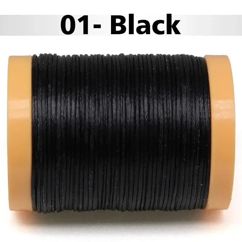 Handmade Flat Wax Thread for Leather Craft, Hand Stitching, DIY Wax Coated Strings, Repair Shoes, Sewing Tools, 0.8mm, 1.0mm