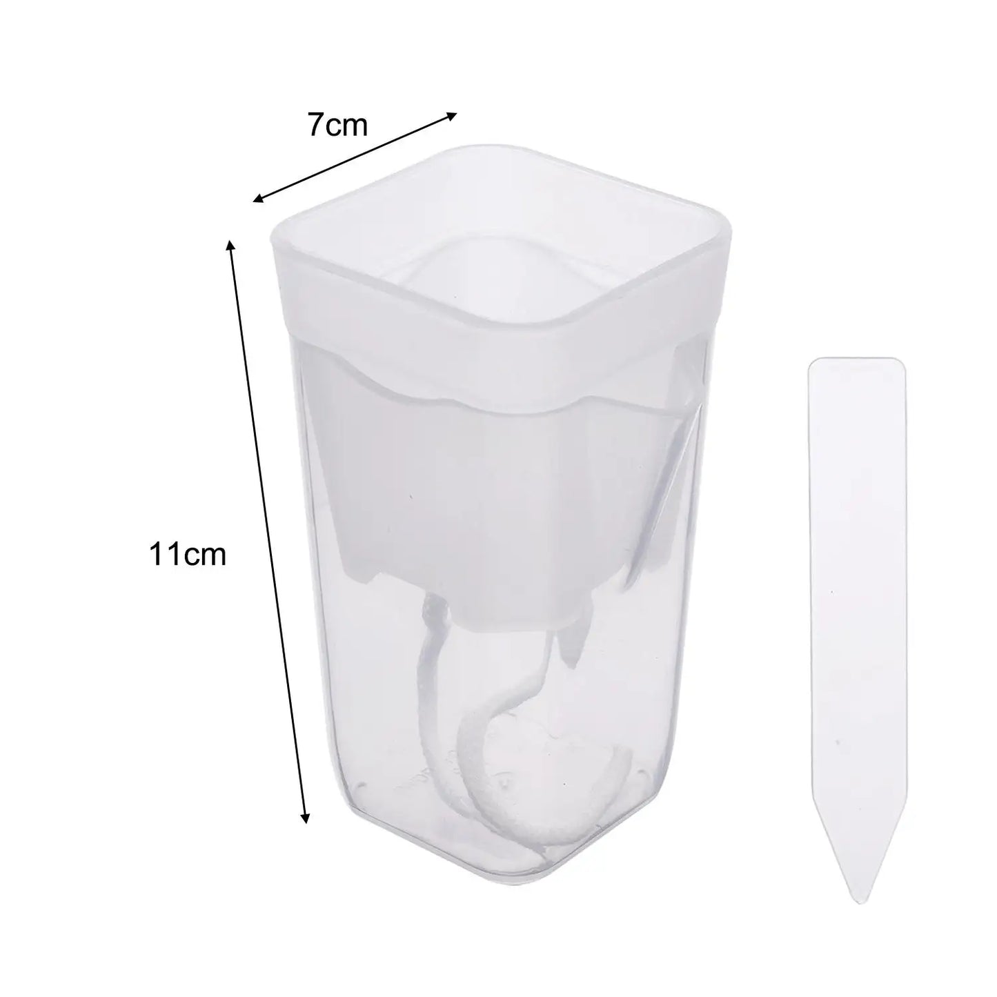 Transparent Flower Plant Pot Self Watering Planter Drainage Holes Seedling Propagation Container Household Garden Accessories