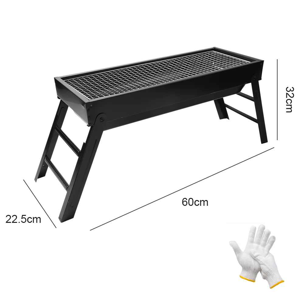 Barbecue Grill Folding Grill Portable BBQ Charcoal Grill BBQ Tool Kit Outdoor Cooking Camping Picnic Beach Portable Barbecue Stove