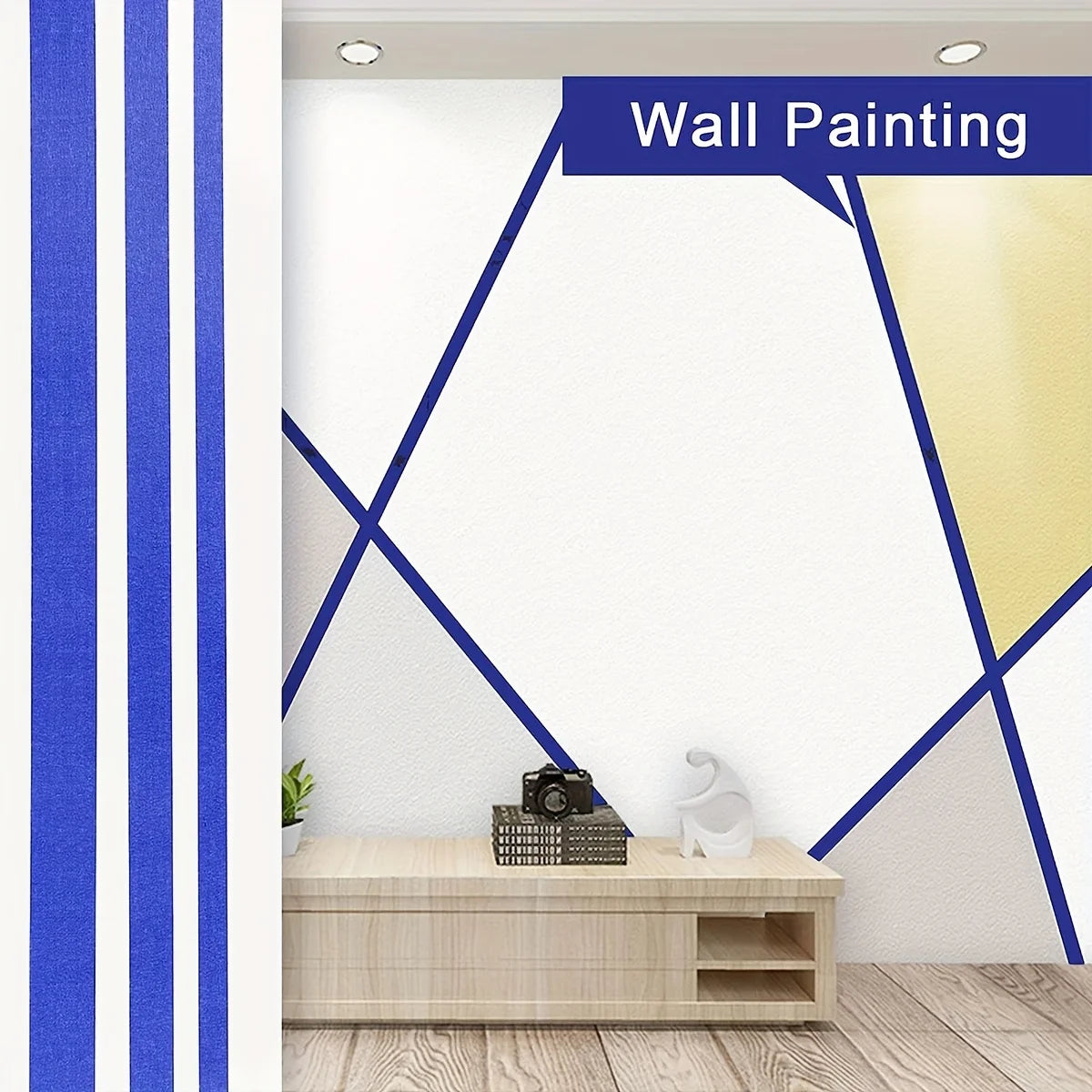 Blue Painters Tape, 1/2 inch,3/4 inch,1 inch,2 inch, Multi Size Painting Masking Tape, Clean Release Paper Tape for Home