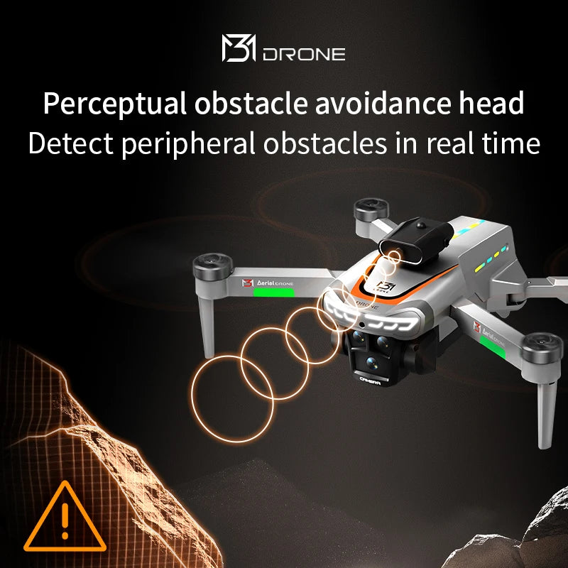 New Obstacle Avoidance M3 Drone Brushless Motor Helicopter Optical Flow Hovering GPS 8K 3 Camera Foldable Quadrotor Aircraft Toy