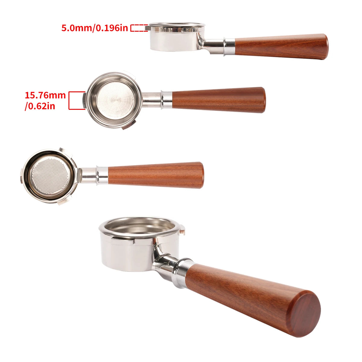 58mm 3-Ear For Hibrew h7 h7a h10a Espresso Bottomless Portafilter Breville Barista Max/Mini/Signature Brew Basket Barista Tools
