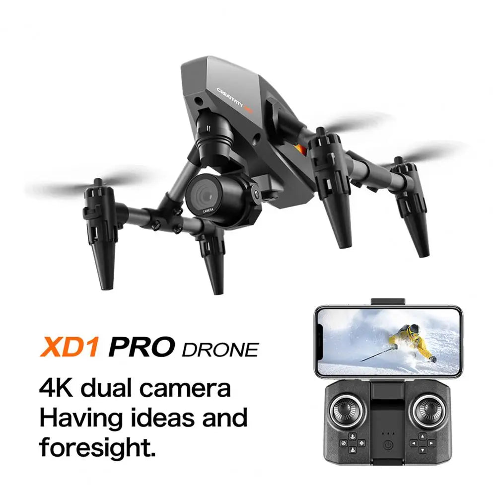 Remote Control Drone with 4K Dual Cameras Obstacle Avoidance Optical Flow Positioning Headless Kids Adults Beginner Foldable 2.4