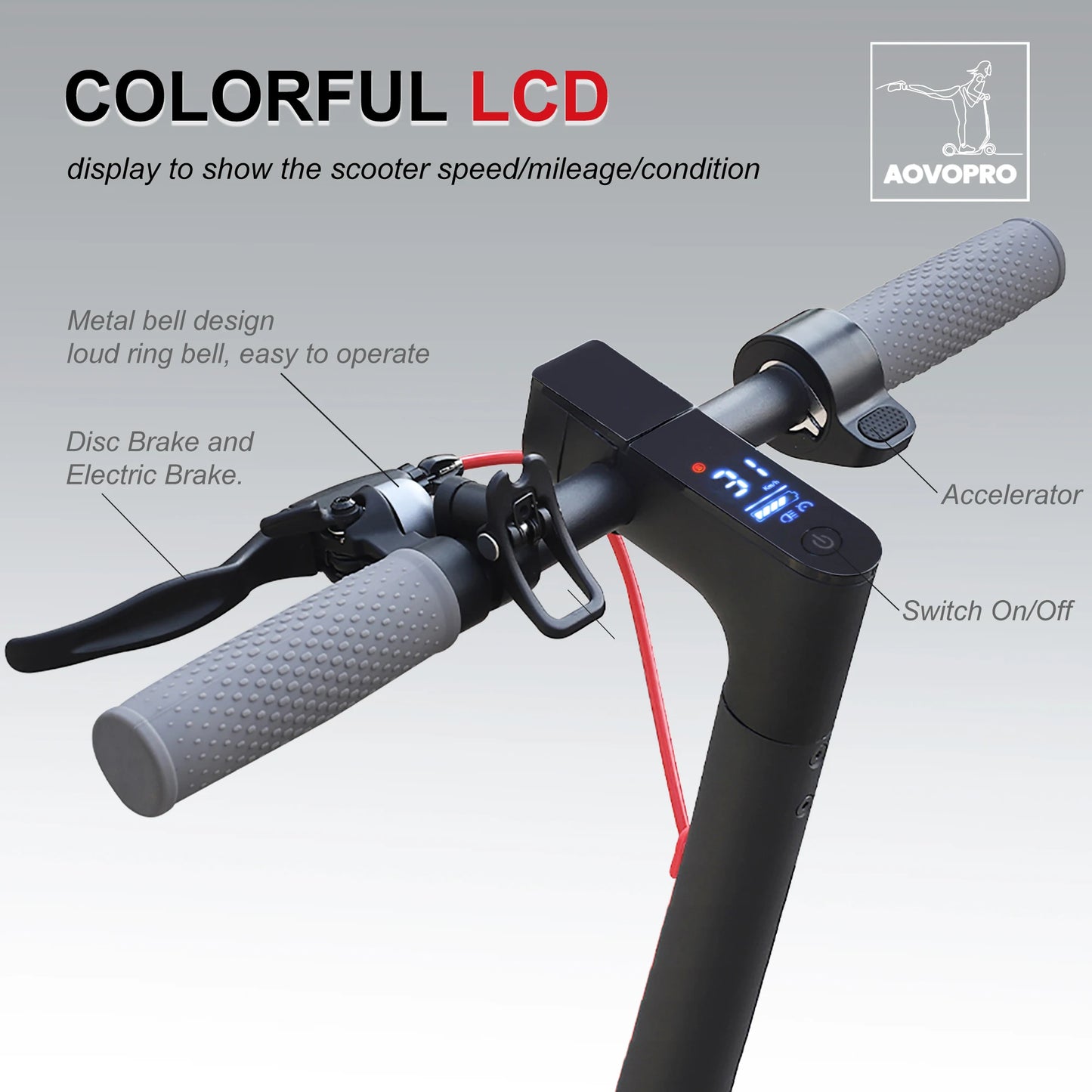 AOVOPRO Electric Scooter Top Speed: 19 Mph Range: 21.75 Miles Peak Power: 350W Suitable For Adults Foldable Electric Scooter