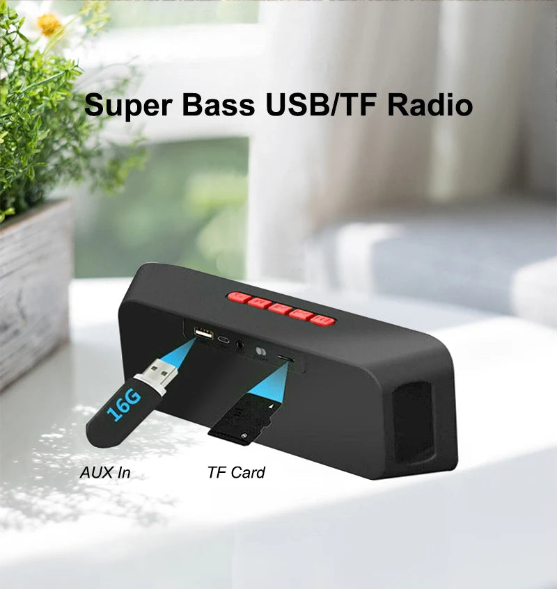 Portable Bluetooth Speaker Wireless Mini Speaker Subwoofer Speaker Smart Speaker TF USB Built-in Mic Dual Bass