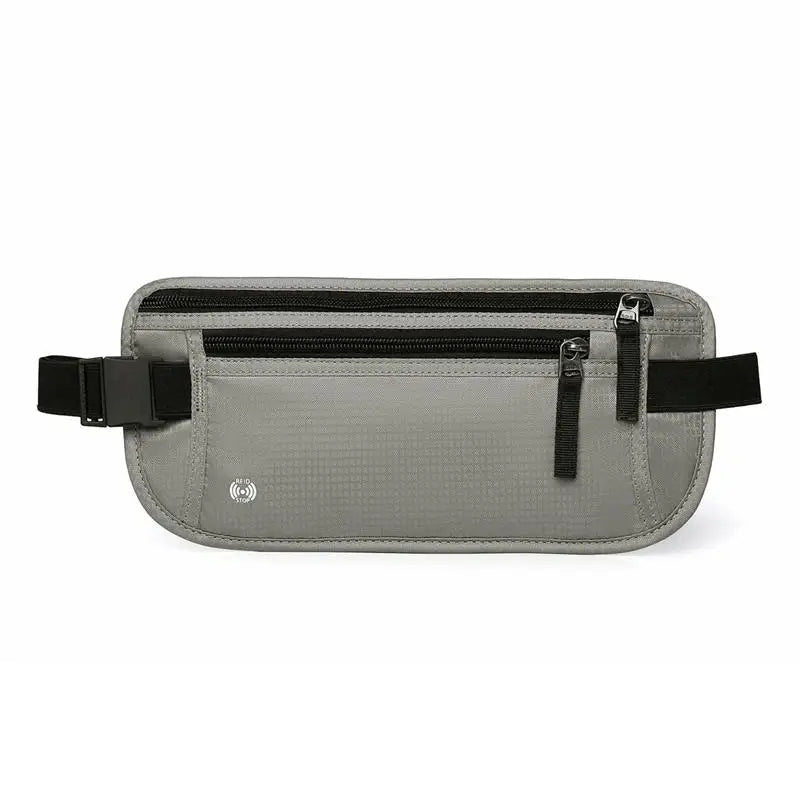 RFID Blocking Waterproof Sport Travel Phone Money Belt Bag Fanny Packs Men Women Hidden Wallet Passport Holder Bag Big Capacity