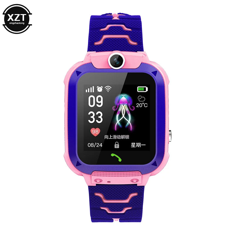 NEW Q12 Waterproof Children's Smart Watch Sim Card LBS Location Tracker Voice Chat Flashlight Children's Smart Phone Watch reloj