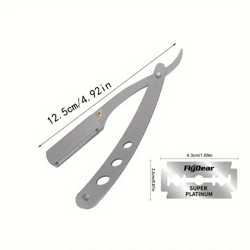 Shaving Razor Face Manual Shaves Blades Foldable Straight  Safety Razor Men Stainless Steel Care Body Face Hair Removal Knife