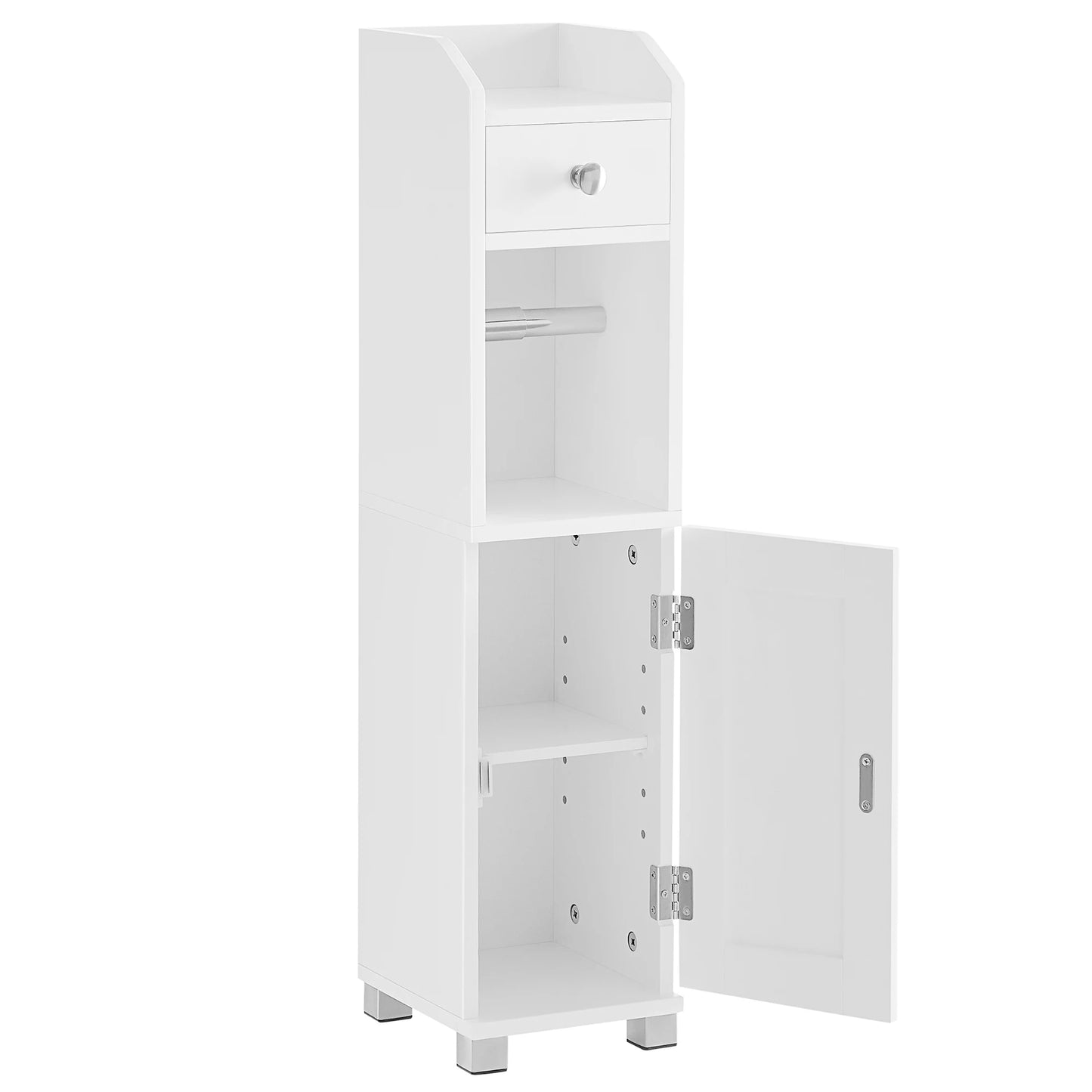VASAGLE Small Bathroom Storage Cabinet Toilet Paper Holder with Storage Toilet Paper Storage Cabinet Bathroom Organizer