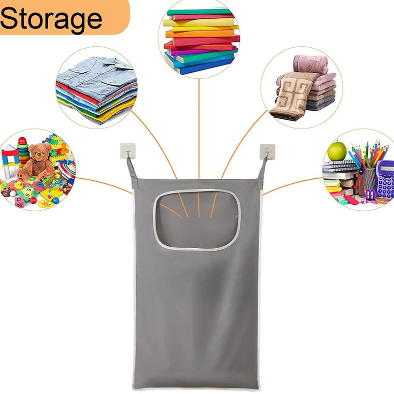 1PC Door Hanging Laundry Basket Wall Mounted Dirty Clothes Storage Box Household Sundries Storage Bag Storage Bag