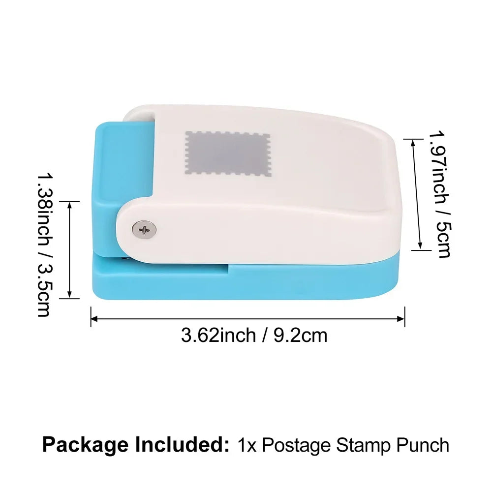 1x0.8inch Rectangle Postage Stamp Punch Lever Action Craft Punch for Paper Crafting Scrapbooking Various Materials Punching Tool