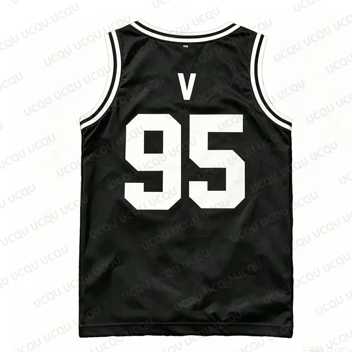 Members Number Basketball Tank Top Black White Striped Mesh Sleeveless Vest Kpop Army Concert Oversized Fan Sports Jersey