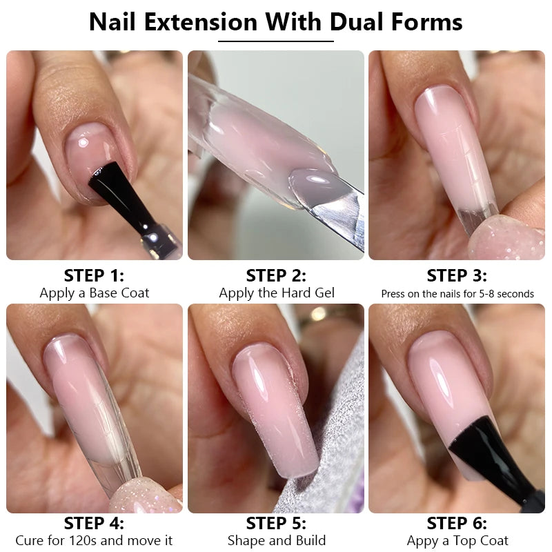 MSHARE 50ml Baby Pink Builder Nails Gel Hema Tpo Free Gel Nail Construction Self Leveling Gel for Nail Extension UV Led